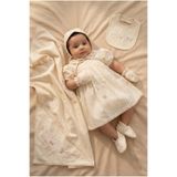 KIZ BEBEK%100 PAMUK ÇİÇEK NAKIŞLI ELBİSELİ BATTANİYELİ 6'LI YENİDOĞAN HASTANE ÇIKIŞI ZIBIN SETİ