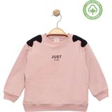 Kız Çocuk %100 Pamuk Pembe Sweatshirt Fiyonk Detaylı - Şık ve Rahat Kız Çocuk Giyim - 9 - 10 Yaş