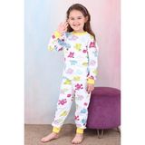 Kız Çocuk %100 Pamuk Pijama Takımı 1810-SARI - Sarı - 1 - 2 Yaş