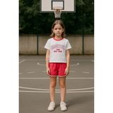 Kız Çocuk %100 Pamuklu Brooklyn Baskılı Şortlu Takım - Pembe (3-4 Yaş 8-9 Yaş) - 7 Yaş