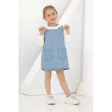 Kız Çocuk 2'Li Jean Elbise (Jean Elbise+Bady Sweat) 12169