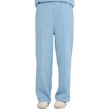Kız Çocuk 3 Iplik Penye Pamuk Beli Lastikli Bağcıklı Eşofman Altı Okul Pantolon - Bebe Mavi - 8 - 9 Yaş