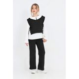 Kız Çocuk 3'Lü Takım (Pantolon+Yelek+Bluz) 12429