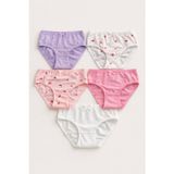 Kız Çocuk 5'li Flamingo Desenli Slip Külot