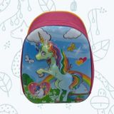 Kız Çocuk Anaokulu 5d Kabartmalı Unicorn Karakterli 3-6 Yaş Okul Sırt Çantası
