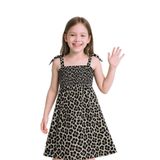 KIZ ÇOCUK ASKILI ELBİSE ÇİÇEK DESENLİ B35 HCM00119 AÇIK KAHVERENGİ 11 Yaş