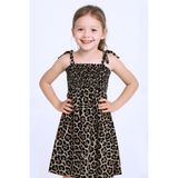 KIZ ÇOCUK ASKILI ELBİSE ÇİÇEK DESENLİ B35 HCM00119 LEOPAR 10 Yaş