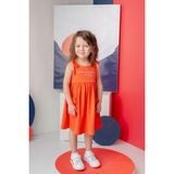 Kız Çocuk Askılı Penye Elbise - Coral - 7 - 8 Yaş