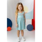 Kız Çocuk Askılı Penye Elbise - Mint - 9 - 10 Yaş