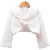Kız Çocuk Astarlı Ponponlu Bolero - 00-Beyaz - 1 Yaş