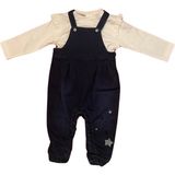 Kız Çocuk Astarlı Yıldız Desenli Kot Solopet ve Beyaz Sweat Takım - 1 Yaş - Siyah - Beyaz