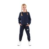Kız Çocuk Back To School Pamuklu Trend Eşofman Takımı AK2529, LACİVERT, 12 Yaş