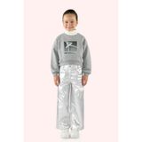 Kız Çocuk Baskı Detaylı Gri-Melanj Sweatshirt 4 Yaş (104 cm)