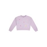Kız Çocuk Baskı Detaylı Lila Sweatshirt 6 Yaş (116 cm)