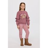 Kız Çocuk Baskı Detaylı Mürdüm Sweatshirt 6 Yaş (116 cm)