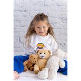 Kız Çocuk Baskı ve Nakış Detaylı Sweatshirt - Ekru - 5 - 6 Yaş