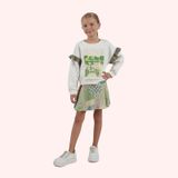 Kız Çocuk Baskılı Beyaz Sweatshirt 4 Yaş (104 cm)