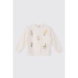 Kız Çocuk Baskılı Ekru Sweatshirt 12 Yaş (152 cm)