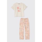 Kız Çocuk Baskılı Pembe Pijama Takımı 3 Yaş (98 cm)