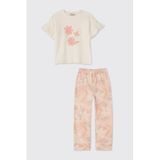 Kız Çocuk Baskılı Pembe Pijama Takımı 8 Yaş (128 cm)
