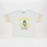 Kız Çocuk Baskılı T-Shirt Beyaz 5-6 Yaş