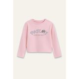 Kız Çocuk Baskılı Uzun Kol T-Shirt - Pembe - 1 - 2 Yaş