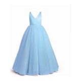 Kız Çocuk Bebe Mavisi Anvelop Abiye Elbise Doğum Günü İçin Kişiye Özel Dikim Slim Fit Stil - 3 - 4 Yaş