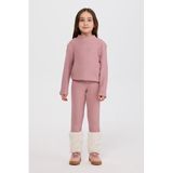 Kız Çocuk Beli Lastikli Paçası Tak Çıkar Kürk Detaylı Yumuşak Dokulu Pembe Tayt 12 Yaş (152 cm)