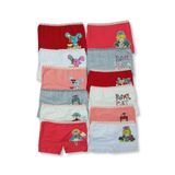 Kız Çocuk Beyaz Desenli 3'lü Boxer, Asorti, 9-10 Yaş