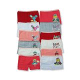 Kız Çocuk Beyaz Desenli 6'lı Boxer, Asorti, 11-12 Yaş