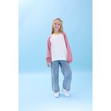 Kız Çocuk Bisiklet Yaka Renkli Basic Oversize Mevsimlik Kreş Sweatshirt