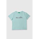 Kız Çocuk Bnt Yazı Logo T-Shirt - Mavi