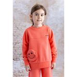 Kız Çocuk Cep Detaylı Baskılı Sweatshirt - Narçiçeði