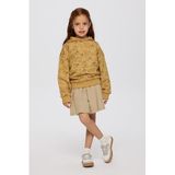 Kız Çocuk Çiçek Desenli Hardal Sweatshirt 6 Yaş (116 cm)
