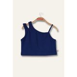 Kız Çocuk Crop Atlet - Lacivert - 13 - 14 Yaş