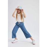 Kız Çocuk Culotte Geniş Paça Jean Pantolon