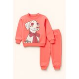 Kız Çocuk Dalmaçyalı Köpek Desenli Pijama Takımı Pembe