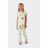 Kız Çocuk Desenli Bej Pijama Takımı 7 Yaş (122 cm)
