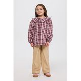 Kız Çocuk Desenli Mürdüm Gömlek 12 Yaş (152 cm)