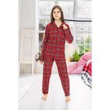 Kız Çocuk Ekose Pijama Takımı 12164