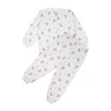 Kız Çocuk Ekru Bej Koala Desenli Çıtçıtlı Pijama Takımı