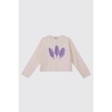 Kız Çocuk Ekru-Lila Sweatshirt 7 Yaş (122 cm)