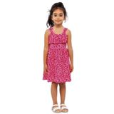 Kız Çocuk Elbise Çiçekli Baskılı Pembe (Pembe, 4-5 Yaş)