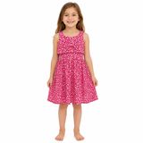 Kız Çocuk Elbise Çiçekli Baskılı Pembe (Pembe, 5-6 Yaş)