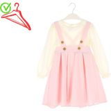 Kız Çocuk Elbise Salopetli - Pembe - 4 Yaş