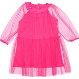 Kız Çocuk Elbise Tüllü Yeni Sezon - Pembe - 2 - 3 Yaş