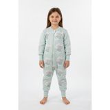 Kız Çocuk Elyaf Dolgulu Premium Kalite 2 Tog Desenli Uyku Tulumu - Mint - 10 Yaş