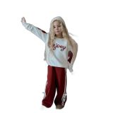 Kız Çocuk Enjoy Fiyonk Detay Sweatshirtli Kışlık Takım, Bordo, 11-12 Yaş