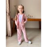 Kiz Çocuk Eşofman Takimi 2 Li. Boru Paça Farmuarli Kapuşonlu Takim. Love Baskili Takim. - 9 - 10 Yaş - Pembe