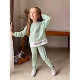Kiz Çocuk Eşofman Takımı. Stitch Baskılı 2li Kız Çocuk Takımı. - 11 - 12 Yaş - Yeşil